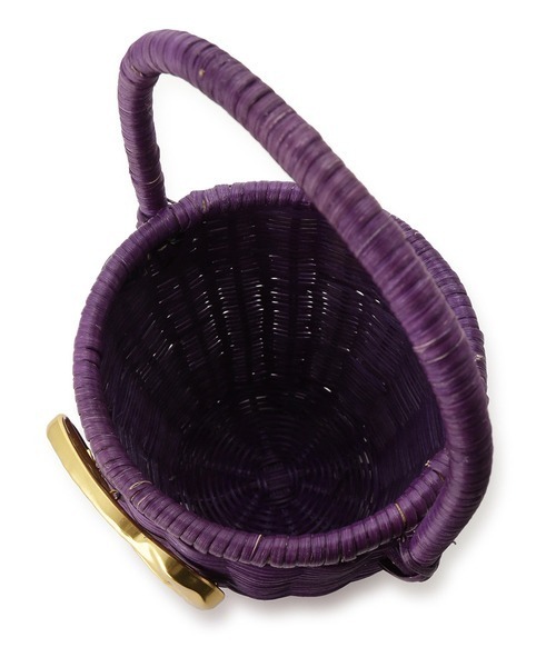 Mila Owen（ミラオーウェン）の「オーバルモチーフラタンバッグ（かごバッグ・レディース・パープル/ブラック・FREE）」の13枚目の写真