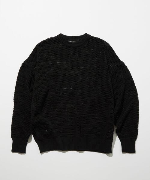 green label relaxing(グリーンレーベルリラクシング)の「【WEB限定】<GLR or> シアー 長袖 プルオーバー ニット -ユニセックス-(ニット/セーター・メンズ・オフホワイト/ブラック/ライトブルー・S/M/L)」の3枚目の写真