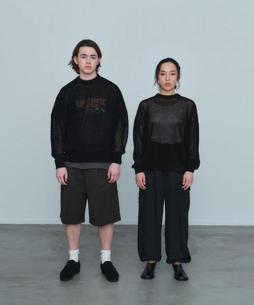 green label relaxing(グリーンレーベルリラクシング)の「【WEB限定】<GLR or> シアー 長袖 プルオーバー ニット -ユニセックス-(ニット/セーター・メンズ・オフホワイト/ブラック/ライトブルー・S/M/L)」の6枚目の写真