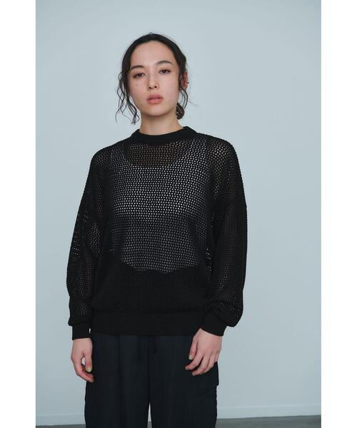 green label relaxing(グリーンレーベルリラクシング)の「【WEB限定】<GLR or> シアー 長袖 プルオーバー ニット -ユニセックス-(ニット/セーター・メンズ・オフホワイト/ブラック/ライトブルー・S/M/L)」の13枚目の写真