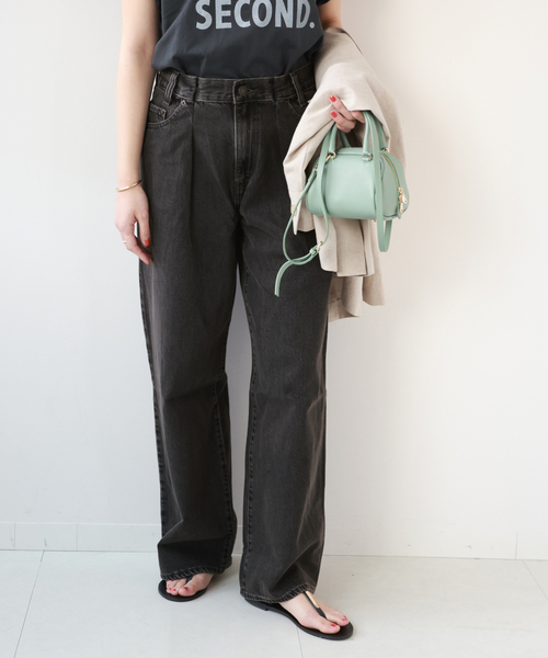 Levi's（リーバイス）の「【LEVI'S/リーバイス】FOLDED PLEATED BAGGY：デニムパンツ（デニムパンツ・レディース・ブラック/サックスブルー・26/25/24）」の12枚目の写真