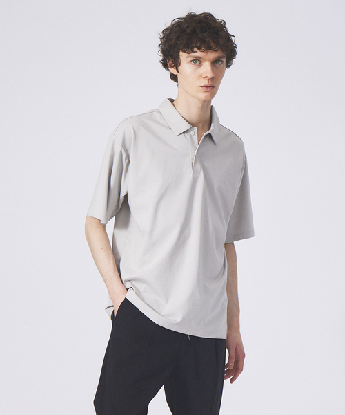 ABAHOUSE GRAY(アバハウスグレイ)の「【接触冷感】プレーティング モダール ポロシャツ(ポロシャツ・メンズ・ブラック/ホワイト/チャコールグレー/グリーン/ブルー/グレイッシュベージュ・46/48)」の14枚目の写真