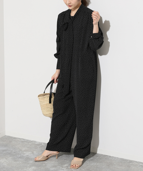 SLOBE IENA（スローブイエナ）の「ボウタイ付きオールインワン（つなぎ 
