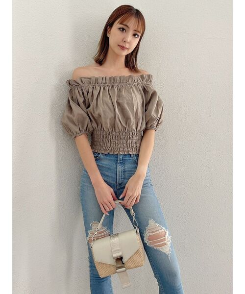 GYDA（ジェイダ）の「2WAYジャカードカゴバック（ハンドバッグ・レディース・ブラック/オフホワイト・FREE）」の6枚目の写真