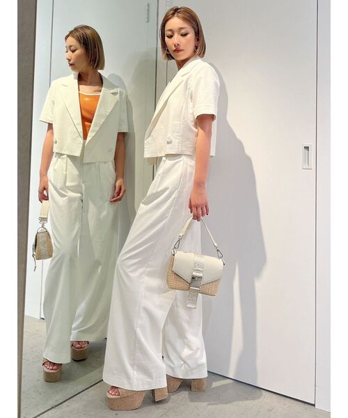 GYDA（ジェイダ）の「2WAYジャカードカゴバック（ハンドバッグ・レディース・ブラック/オフホワイト・FREE）」の17枚目の写真