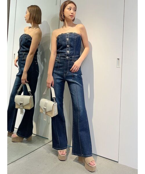 GYDA（ジェイダ）の「2WAYジャカードカゴバック（ハンドバッグ・レディース・ブラック/オフホワイト・FREE）」の4枚目の写真