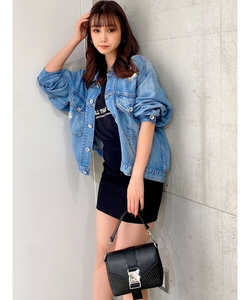 GYDA（ジェイダ）の「2WAYジャカードカゴバック（ハンドバッグ・レディース・ブラック/オフホワイト・FREE）」の11枚目の写真