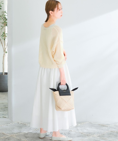 URBAN RESEARCH ROSSO(アーバンリサーチロッソ)の「撥水UVカットギャザーイージースカート(スカート・レディース・ライトブルー/ホワイト/ベージュ・FREE)」の9枚目の写真