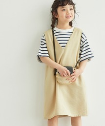 ROPE' PICNIC（ロペピクニック）の「【KIDS】2WAY/リンクコーデ/深Vネックジャンパースカート（ジャンパースカート・キッズ）」