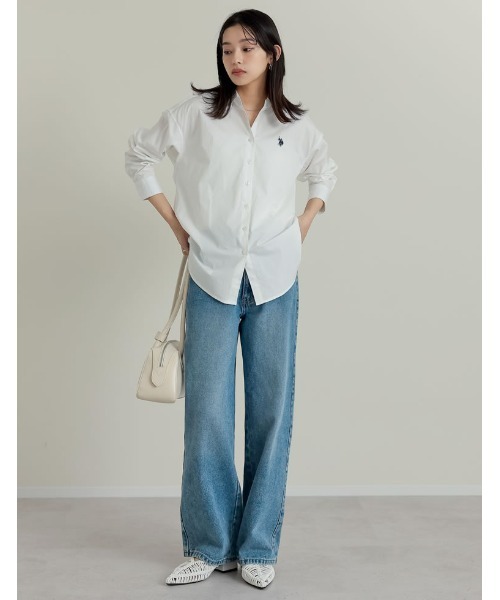 Re:EDIT（リエディ）の「[低身長/高身長/大きいサイズ有]コットンデニムバギーパンツ（デニムパンツ・レディース・ブルー/ネイビー/ホワイト/ブラック/ブルー系その他・LARGE/SMALL/AM/X-LARGE/AS/MEDIUM/TALL/AL/ALL）」の10枚目の写真