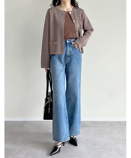 Re:EDIT（リエディ）の「[低身長/高身長/大きいサイズ有]コットンデニムバギーパンツ（デニムパンツ・レディース・ブルー/ネイビー/ホワイト/ブラック/ブルー系その他・LARGE/SMALL/AM/X-LARGE/AS/MEDIUM/TALL/AL/ALL）」の20枚目の写真