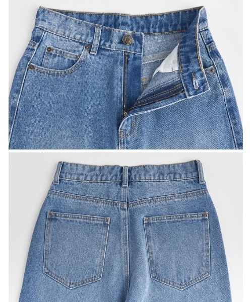 Re:EDIT（リエディ）の「[低身長/高身長/大きいサイズ有]コットンデニムバギーパンツ（デニムパンツ・レディース・ブルー/ネイビー/ホワイト/ブラック/ブルー系その他・LARGE/SMALL/AM/X-LARGE/AS/MEDIUM/TALL/AL/ALL）」の22枚目の写真