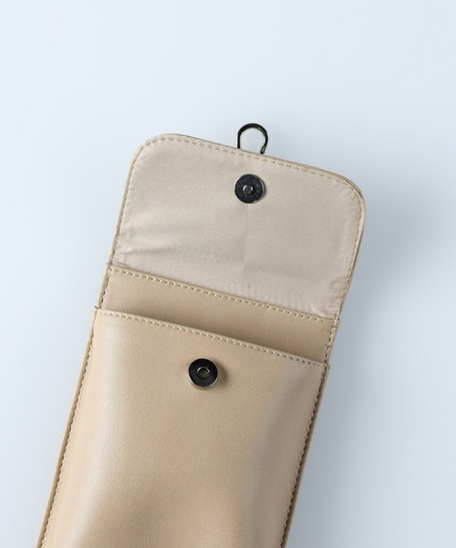 PLUS ONE（プラスワン）の「【PLUS ONE】PLネックショルダーバッグ（ショルダーバッグ・メンズ・ブラック/ライトベージュ・ONE SIZE）」の6枚目の写真