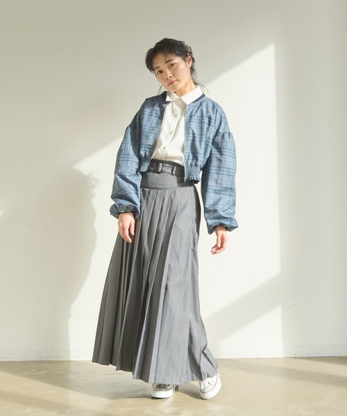 idem（イデム）の「check short blouson/チェック柄ショート丈