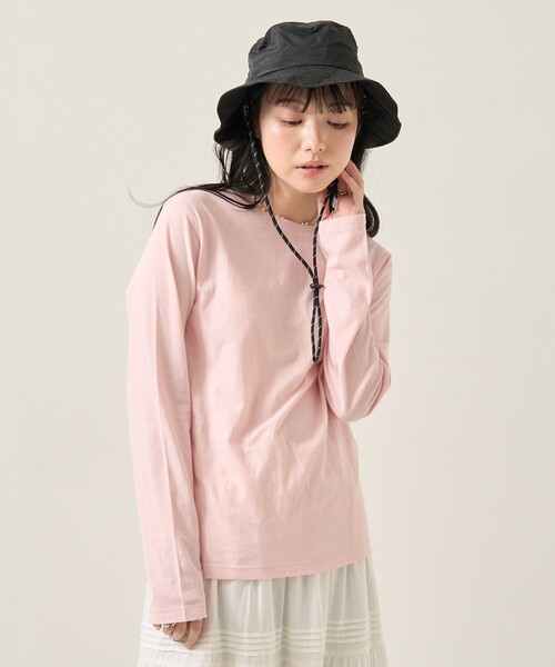 FREAK'S STORE（フリークスストア）の「シアーロングスリーブTEE（Tシャツ/カットソー・レディース・ブルーグリーン/サックスブルー/ピンク・ﾌﾘ-）」の3枚目の写真