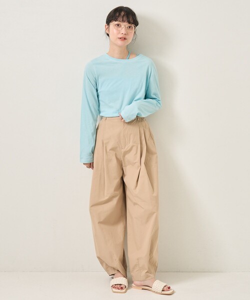 FREAK'S STORE（フリークスストア）の「シアーロングスリーブTEE（Tシャツ/カットソー・レディース・ブルーグリーン/サックスブルー/ピンク・ﾌﾘ-）」の13枚目の写真