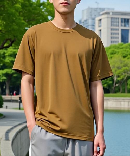Printstar(プリントスター)の「【Printstar】UVカット!4.4オンス ドライTシャツ ランニング ジム ヨガ ピラティス フィットネス glimmer 00300(Tシャツ/カットソー・レディース・ロイヤルブルー/ホワイト/グリーン/ネイビー/バーガンディー/ライトパープル/レッド/イエロー/ブラック/グレー/ブラウン/ブルー系その他/グレー系その他/ラベンダー/オリーブ/ピンク系1/ダークオレンジ/パープル系その他2/イエロー系その他2/アッシュ/ライトベージュ/ミント/インディゴブルー/ライトブルー/ライトイエロー/ダークグリーン/レッド系1/ライトグリーン/ライトピンク/ライム/ピンク/ダークグレー/グレイッシュブルー/スモークピンク・L/LL/M/S)」の7枚目の写真