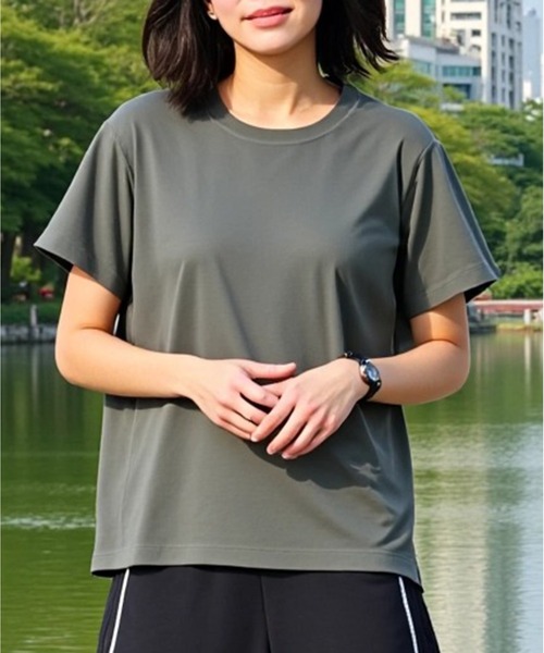 Printstar(プリントスター)の「【Printstar】UVカット!4.4オンス ドライTシャツ ランニング ジム ヨガ ピラティス フィットネス glimmer 00300(Tシャツ/カットソー・レディース・ロイヤルブルー/ホワイト/グリーン/ネイビー/バーガンディー/ライトパープル/レッド/イエロー/ブラック/グレー/ブラウン/ブルー系その他/グレー系その他/ラベンダー/オリーブ/ピンク系1/ダークオレンジ/パープル系その他2/イエロー系その他2/アッシュ/ライトベージュ/ミント/インディゴブルー/ライトブルー/ライトイエロー/ダークグリーン/レッド系1/ライトグリーン/ライトピンク/ライム/ピンク/ダークグレー/グレイッシュブルー/スモークピンク・L/LL/M/S)」の3枚目の写真