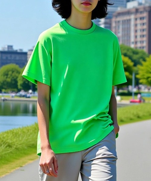 Printstar(プリントスター)の「【Printstar】UVカット!4.4オンス ドライTシャツ ランニング ジム ヨガ ピラティス フィットネス glimmer 00300(Tシャツ/カットソー・レディース・ロイヤルブルー/ホワイト/グリーン/ネイビー/バーガンディー/ライトパープル/レッド/イエロー/ブラック/グレー/ブラウン/ブルー系その他/グレー系その他/ラベンダー/オリーブ/ピンク系1/ダークオレンジ/パープル系その他2/イエロー系その他2/アッシュ/ライトベージュ/ミント/インディゴブルー/ライトブルー/ライトイエロー/ダークグリーン/レッド系1/ライトグリーン/ライトピンク/ライム/ピンク/ダークグレー/グレイッシュブルー/スモークピンク・L/LL/M/S)」の11枚目の写真