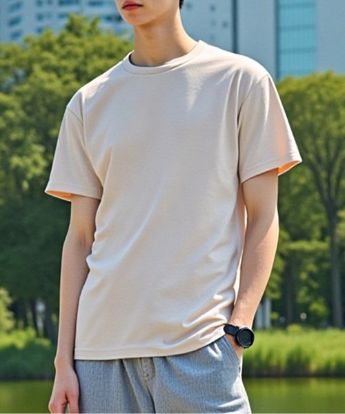 Printstar(プリントスター)の「【Printstar】UVカット!4.4オンス ドライTシャツ ランニング ジム ヨガ ピラティス フィットネス glimmer 00300(Tシャツ/カットソー・レディース・ロイヤルブルー/ホワイト/グリーン/ネイビー/バーガンディー/ライトパープル/レッド/イエロー/ブラック/グレー/ブラウン/ブルー系その他/グレー系その他/ラベンダー/オリーブ/ピンク系1/ダークオレンジ/パープル系その他2/イエロー系その他2/アッシュ/ライトベージュ/ミント/インディゴブルー/ライトブルー/ライトイエロー/ダークグリーン/レッド系1/ライトグリーン/ライトピンク/ライム/ピンク/ダークグレー/グレイッシュブルー/スモークピンク・L/LL/M/S)」の8枚目の写真
