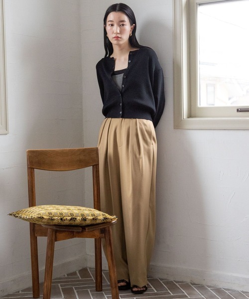 LOWRYS FARM（ローリーズファーム）の「ダブルタックワイドパンツ　188292（その他パンツ・レディース・ベージュ/ピンク/グリーン・FREE）」の6枚目の写真