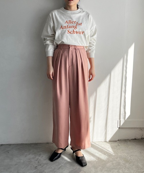 LOWRYS FARM（ローリーズファーム）の「ダブルタックワイドパンツ　188292（その他パンツ・レディース・ベージュ/ピンク/グリーン・FREE）」の20枚目の写真