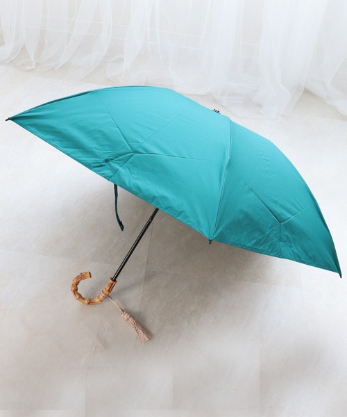 utatane(ウタタネ)の「折りたたみ日傘 完全遮光100% 晴雨兼用 竹ハンドル ニュアンスカラー(折りたたみ傘・レディース・テラコッタ/セージグリーン/ダークインディゴブルー/クリーム/コーラルピンク/ダークグレー/ターコイズブルー/アーミー・FREE)」の13枚目の写真
