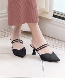 Julia Boutique | Vカットデザインヒールミュール/23089(サンダル)