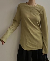 RIB BASIC LONG SLEEVE TOP