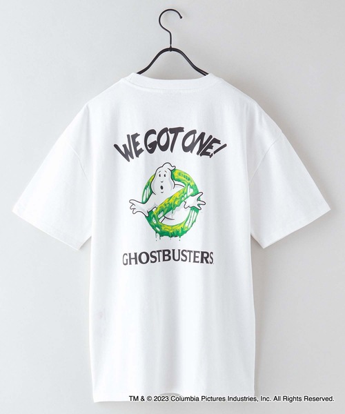 OUTDOOR PRODUCTS APPAREL(アウトドアプロダクツアパレル)の「【GHOSTBUSTERS/ゴーストバスターズ】コラボ 別注 バックプリント ワンポイント ビッグシルエット Tシャツ ユニセックス ムービーコラボ(Tシャツ/カットソー・メンズ・ブラック/ホワイト・MEDIUM/LARGE/X-LARGE)」の5枚目の写真