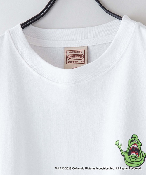 OUTDOOR PRODUCTS APPAREL(アウトドアプロダクツアパレル)の「【GHOSTBUSTERS/ゴーストバスターズ】コラボ 別注 バックプリント ワンポイント ビッグシルエット Tシャツ ユニセックス ムービーコラボ(Tシャツ/カットソー・メンズ・ブラック/ホワイト・MEDIUM/LARGE/X-LARGE)」の8枚目の写真