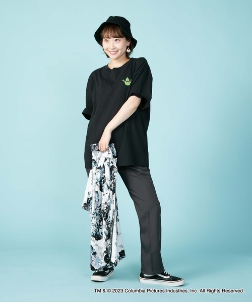 OUTDOOR PRODUCTS APPAREL(アウトドアプロダクツアパレル)の「【GHOSTBUSTERS/ゴーストバスターズ】コラボ 別注 バックプリント ワンポイント ビッグシルエット Tシャツ ユニセックス ムービーコラボ(Tシャツ/カットソー・メンズ・ブラック/ホワイト・MEDIUM/LARGE/X-LARGE)」の13枚目の写真