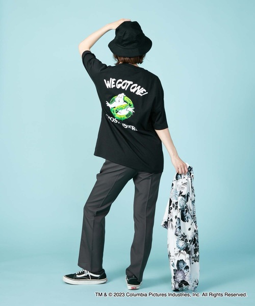 OUTDOOR PRODUCTS APPAREL(アウトドアプロダクツアパレル)の「【GHOSTBUSTERS/ゴーストバスターズ】コラボ 別注 バックプリント ワンポイント ビッグシルエット Tシャツ ユニセックス ムービーコラボ(Tシャツ/カットソー・メンズ・ブラック/ホワイト・MEDIUM/LARGE/X-LARGE)」の16枚目の写真