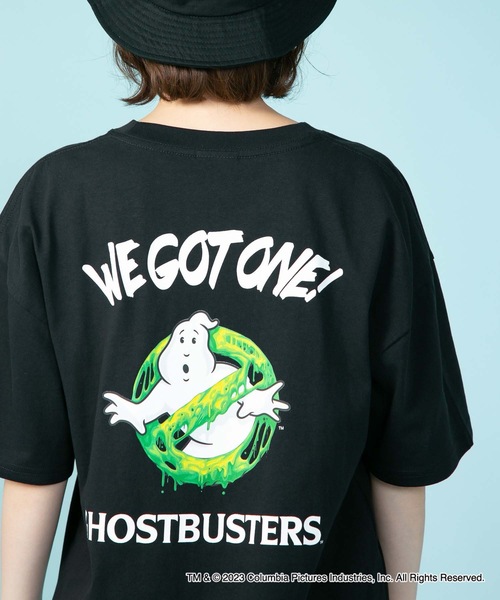OUTDOOR PRODUCTS APPAREL(アウトドアプロダクツアパレル)の「【GHOSTBUSTERS/ゴーストバスターズ】コラボ 別注 バックプリント ワンポイント ビッグシルエット Tシャツ ユニセックス ムービーコラボ(Tシャツ/カットソー・メンズ・ブラック/ホワイト・MEDIUM/LARGE/X-LARGE)」の3枚目の写真