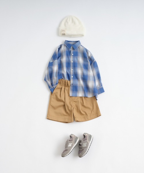 CIAOPANIC TYPY（チャオパニックティピー）の「【KIDS】2タックチノワイドショーツ（チノパンツ・キッズ・ベージュ/ブラック・S/M/L/XL/XXL）」の6枚目の写真