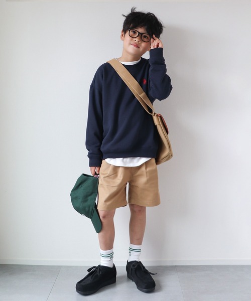 CIAOPANIC TYPY（チャオパニックティピー）の「【KIDS】2タックチノワイドショーツ（チノパンツ・キッズ・ベージュ/ブラック・S/M/L/XL/XXL）」の20枚目の写真