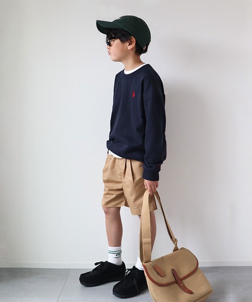 CIAOPANIC TYPY（チャオパニックティピー）の「【KIDS】2タックチノワイドショーツ（チノパンツ・キッズ・ベージュ/ブラック・S/M/L/XL/XXL）」の21枚目の写真