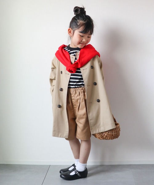 CIAOPANIC TYPY（チャオパニックティピー）の「【KIDS】2タックチノワイドショーツ（チノパンツ・キッズ・ベージュ/ブラック・S/M/L/XL/XXL）」の13枚目の写真