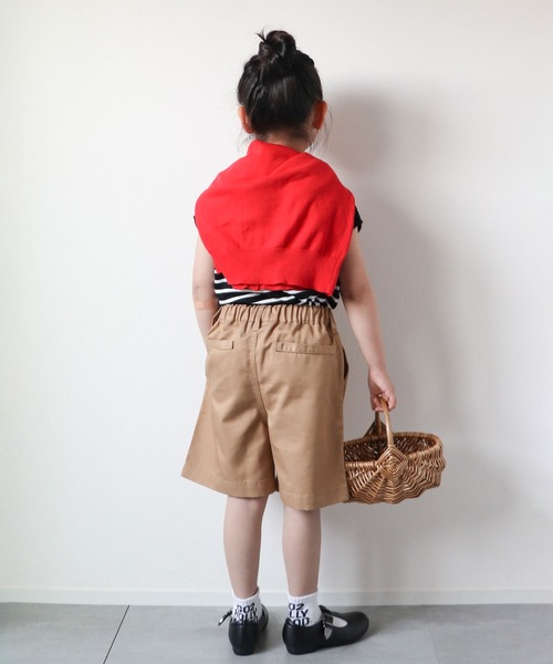CIAOPANIC TYPY（チャオパニックティピー）の「【KIDS】2タックチノワイドショーツ（チノパンツ・キッズ・ベージュ/ブラック・S/M/L/XL/XXL）」の15枚目の写真