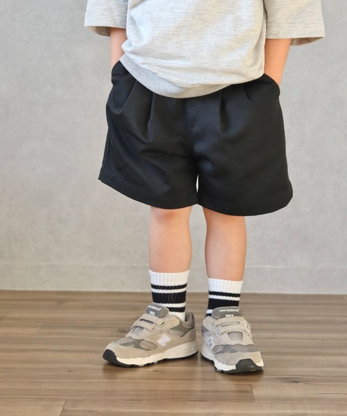 CIAOPANIC TYPY（チャオパニックティピー）の「【KIDS】2タックチノワイドショーツ（チノパンツ・キッズ・ベージュ/ブラック・S/M/L/XL/XXL）」の12枚目の写真