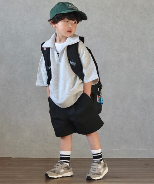 CIAOPANIC TYPY（チャオパニックティピー）の「【KIDS】2タックチノワイドショーツ（チノパンツ・キッズ・ベージュ/ブラック・S/M/L/XL/XXL）」の10枚目の写真