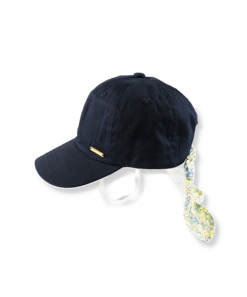 BRANSHES（ブランシェス）の「日よけリボン付きキャップ（キャップ・キッズ・ネイビー/ラベンダー・L/M/S）」の9枚目の写真