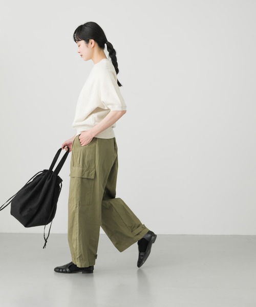 かぐれ（カグレ）の「コットンリヨセル半袖スウェット（Tシャツ/カットソー・レディース・ライトグレー/オートミール/チャコールグレー・FREE）」の14枚目の写真