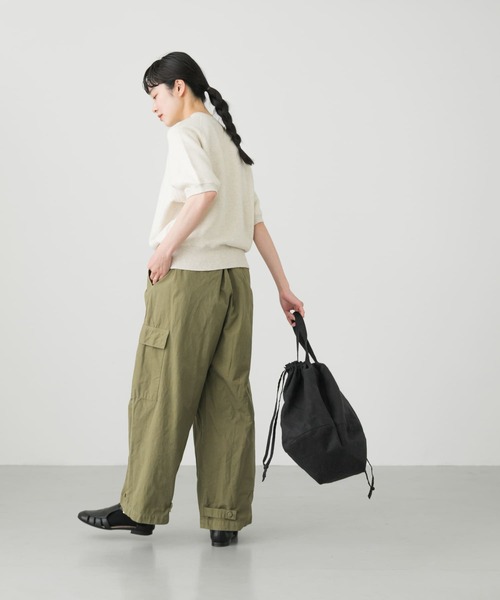 かぐれ（カグレ）の「コットンリヨセル半袖スウェット（Tシャツ/カットソー・レディース・ライトグレー/オートミール/チャコールグレー・FREE）」の15枚目の写真