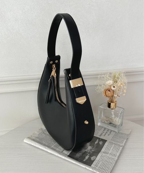 apres jour（アプレジュール）の「【apres jour×ARIAZ】ハーフムーンハンドバッグ（ハンドバッグ・レディース・ブラック/オフホワイト・FREE）」の9枚目の写真
