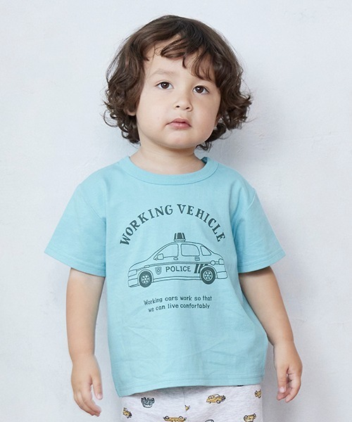 petit main（プティマイン）の「【プティプラ】BOYS半袖Tシャツ（Tシャツ/カットソー・キッズ・マスタード/ライトグリーン/ベージュ/ネイビー/オフホワイト/ターコイズブルー/オレンジ/ブルー/ライトベージュ/ダークブルー・80ｃｍ/90cm/100cm/110cm/120cm/130cm）」の6枚目の写真