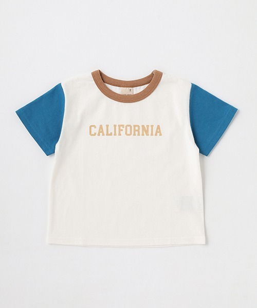 petit main（プティマイン）の「【プティプラ】BOYS半袖Tシャツ（Tシャツ/カットソー・キッズ・マスタード/ライトグリーン/ベージュ/ネイビー/オフホワイト/ターコイズブルー/オレンジ/ブルー/ライトベージュ/ダークブルー・80ｃｍ/90cm/100cm/110cm/120cm/130cm）」の7枚目の写真