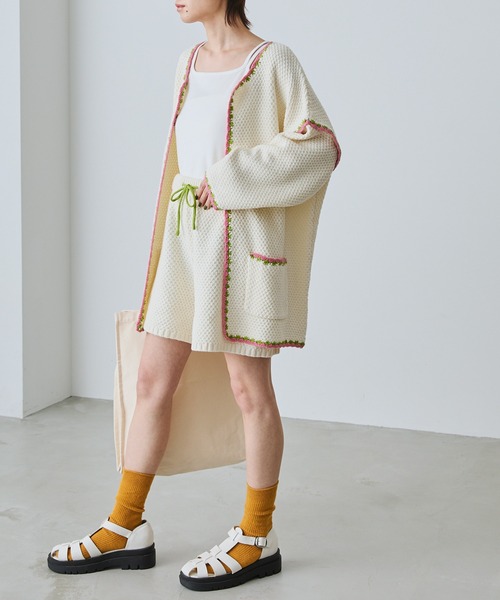 forksy.】クロシェ配色ラインニットカーディガン forksy.│MONO-MART