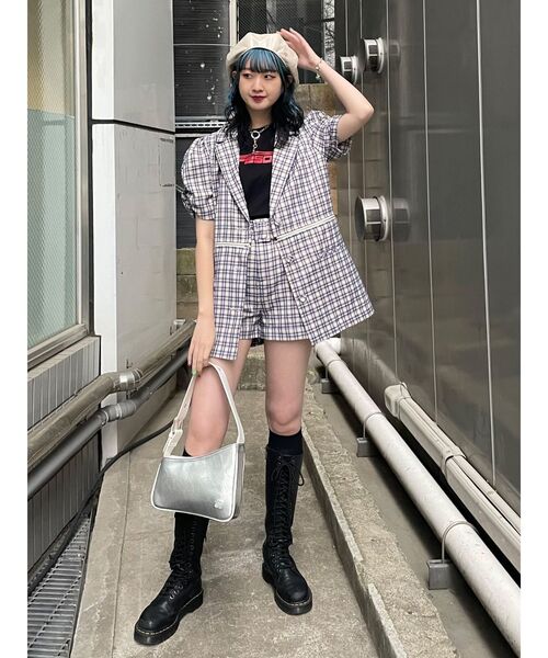 jouetie（ジュエティ）の「パターンハイウエストキュロット【セットアップ対応】（その他パンツ・レディース・ブルー/ピンク/グリーン・MEDIUM）」の20枚目の写真