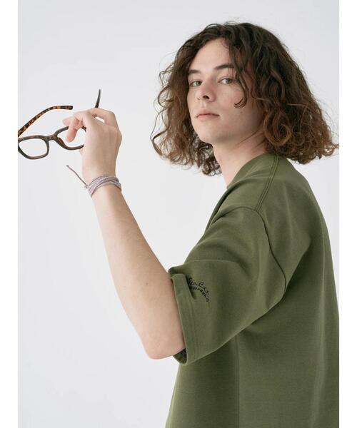 CRAFT STANDARD BOUTIQUE（クラフトスタンダードブティック）の「リサイクル20/2天竺 ロゴ刺繍S/S PKT-TEE（Tシャツ/カットソー・メンズ・オフホワイト/オリーブ/ブラック・M/L/XL）」の9枚目の写真